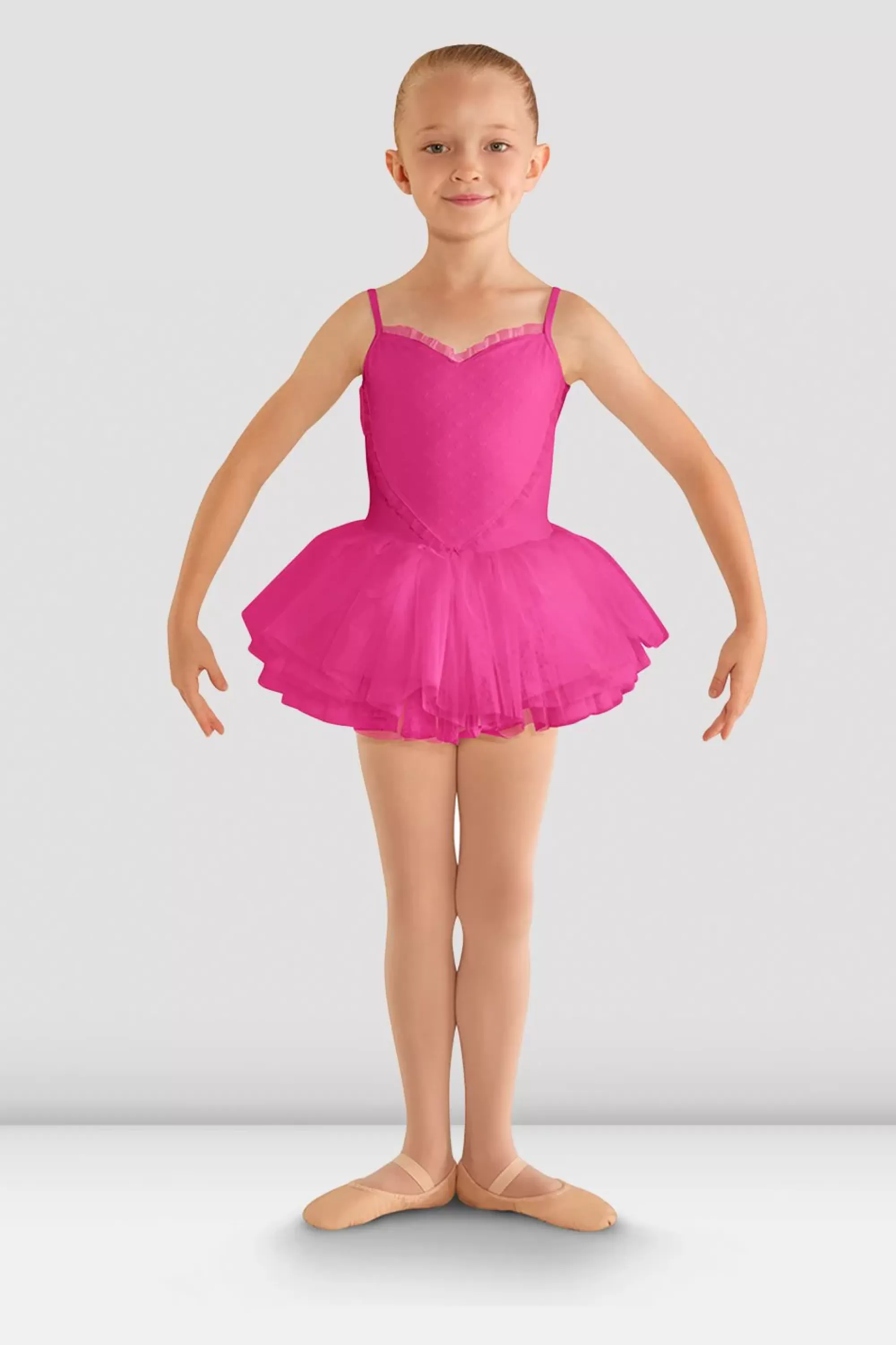 Kinder Bloch Kleider | Performance^Tutu-Trikot für Mädchen mit Valentinstags-Motiv